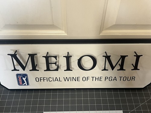 Rare PGA Golf Meiomi Wine Advertising Wooden Sign 24”Long Mancave Raised Letters - Picture 2 of 4