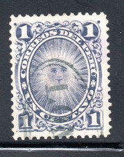 PERU, STAMP CLASSIC  1c  LOMAS POSTMARK    ( SUS-112)