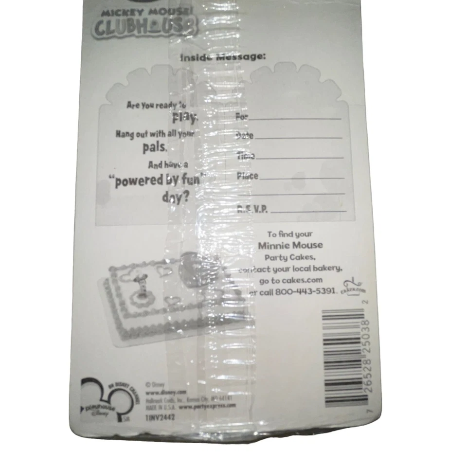 NIP Hallmark Disney Mickey Mouse Clubhouse Birthday Party Invitations Minnie - Image 3 of 3