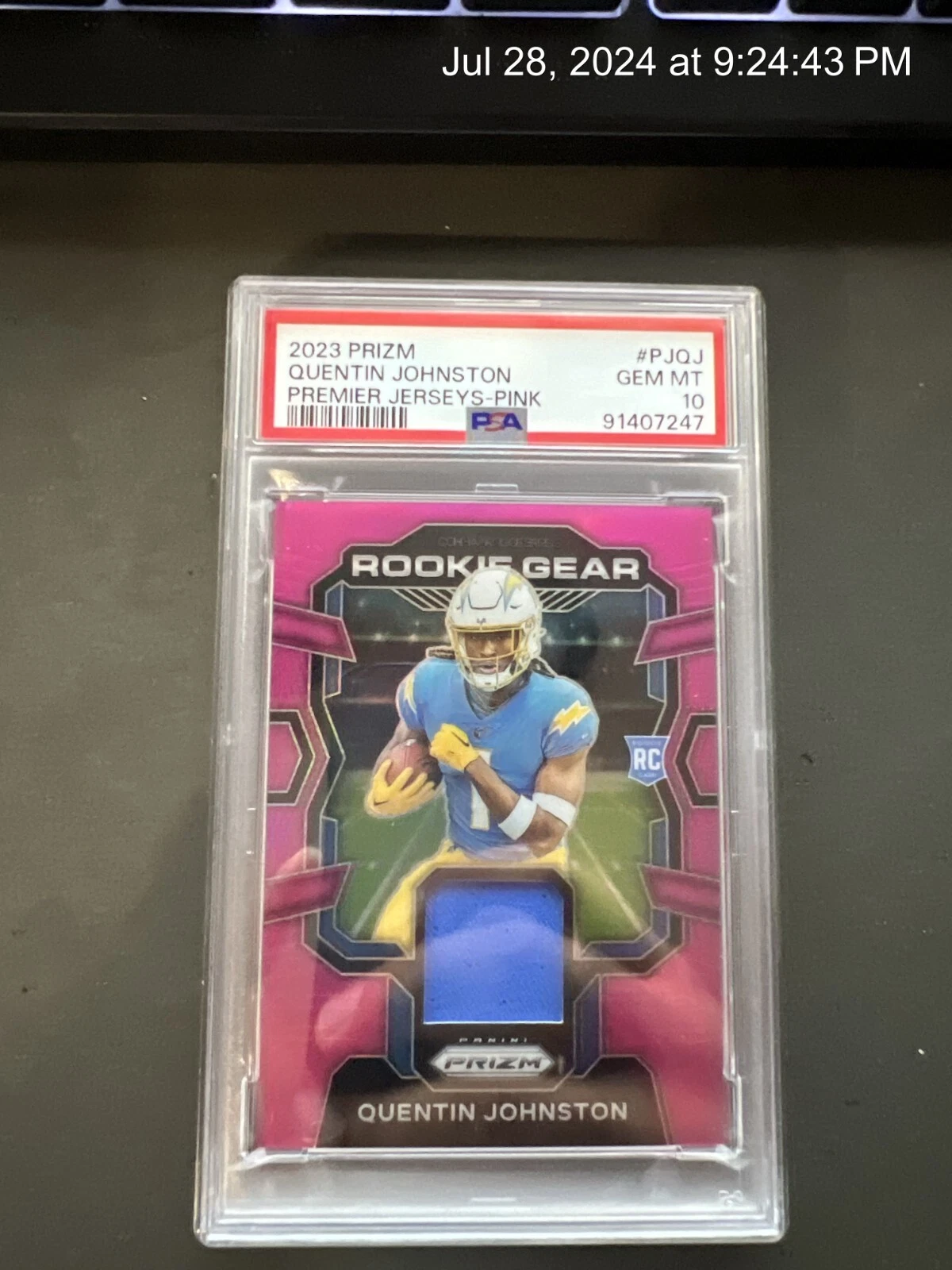 Quentin Johnston Panini Prizm Premier Jerseys #PJQJ Pink