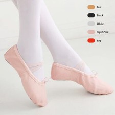 1pair Children Practise Ballerina Shoes Canvas SoftSole Ballerina Dance Slippers