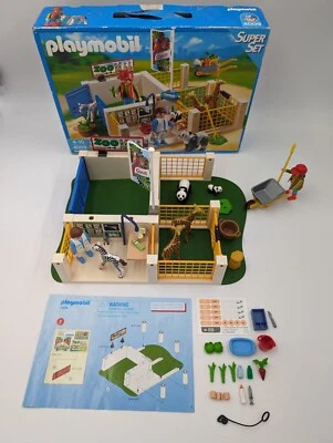Set Playmobil 4009 Super Set Clinique vétérinaire du Zoo boite presque complet - Photo 1/4