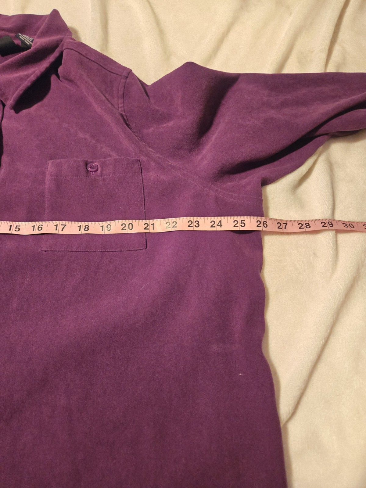 BASIC EDITIONS PURPLE BUTTON DOWN SHIRT WOMENS 2X - image 9