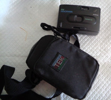 ANSCO PIX PANORAMA Compact 35mm Film Camera W Panoramic Lens  case.