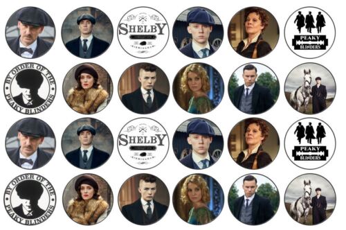 Peaky Blinders Theme Edible Wafer or Icing Cup Cake Disc Topper - Picture 3 of 9