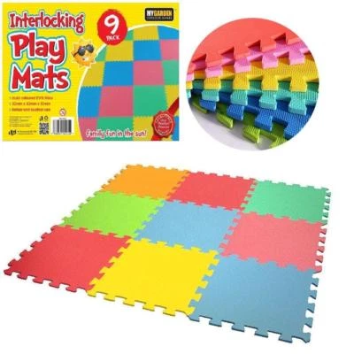 MY GARDEN Kids Interlocking Soft Baby EVA Soft Foam Activity Play Mat Tiles Floor AntiSlip