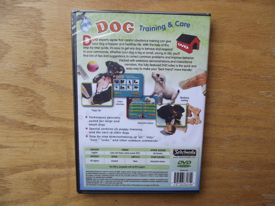 Selectsoft Publishing Easy Dog Training & Care - DVD for PC, Mac - New - Image 2 of 2