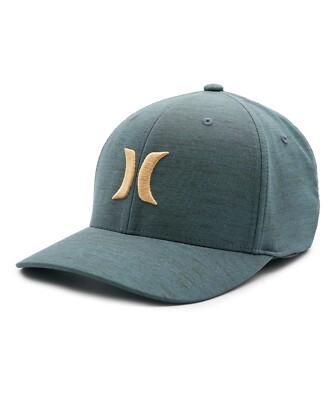 Hurley H2O Dri One & Only Spruce Fog Blue Logo Flex Fit Hat / Cap size S/M