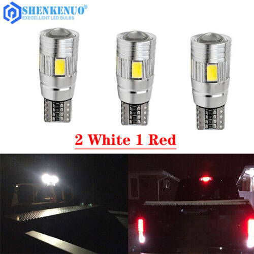 2 White 1 Red 912 921 LED Cargo 3rd Brake Light Bulbs for 1997-2018 F150 F250 - Picture 1 of 6