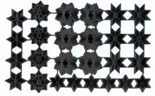 Die-cut Scrap Diecut German Dresden Black Paper Stars Victorian Crafts
