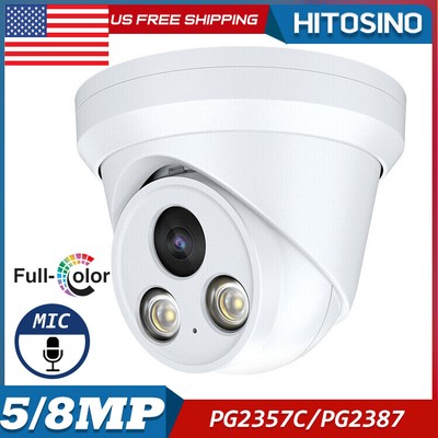 5MP/8MP ColorVu Hikvision Compatible Full Color Security IP Camera MIC POE Lot