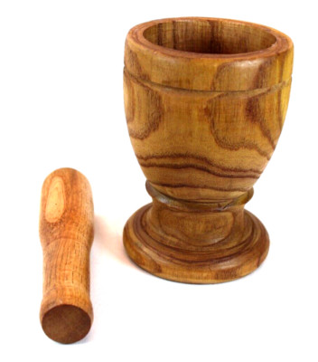 VINTAGE RARE WOOD IMUSA MORTAR PESTAL APOTHECARY PILL HERB CRUSHER