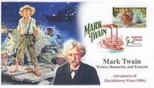 AO- 4545-1, 2011, Mark Twain,  Add-on Cover, First Day Cover, Digital Color Post