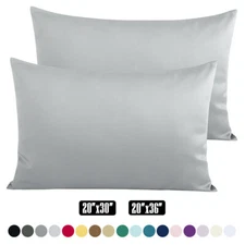 500TC 100% Cotton Pillowcases Pillow Case Set of 2 Envelope Closure Pillowcase