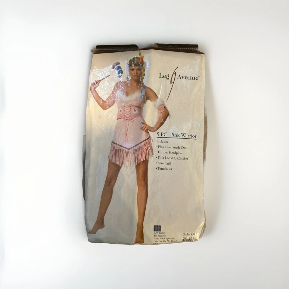 New Leg Avenue Sexy Adult 5 Pc Pink Warrior Halloween Costume Size M/L - Image 2 of 4