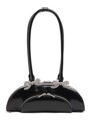 SELF-PORTRAIT Black Leather Top Handle Bag New/Authentic