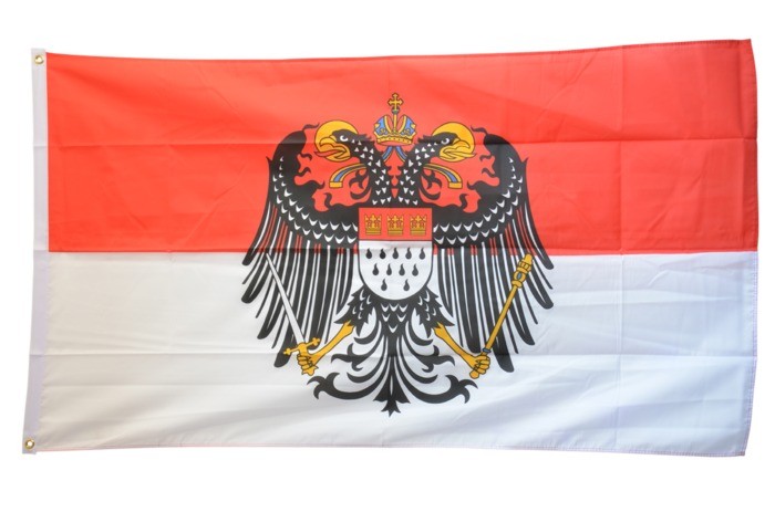 Fahne Deutschland Stadt Köln mit großem Wappen Flagge Kölner Hissflagge 90x150cm