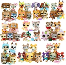 Mini Shop LPS Cats and Dogs Random Bag,Random 3pcs lps Pets and 7pcs Accessories