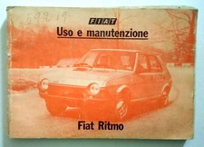 Fiat Ritmo Libretto Uso E Manutenzione 11° Edizione 1981 Raro Vintage Auto 