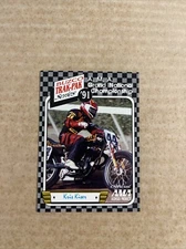 1991 AMA Kris Kiser Buzco Trak-Pak Flat Track Motorcycle Racing Card