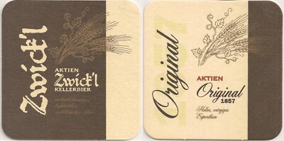 Bayreuther Bier - Bierdeckel ''Aktien Zwick'l / Aktien Original 1857''