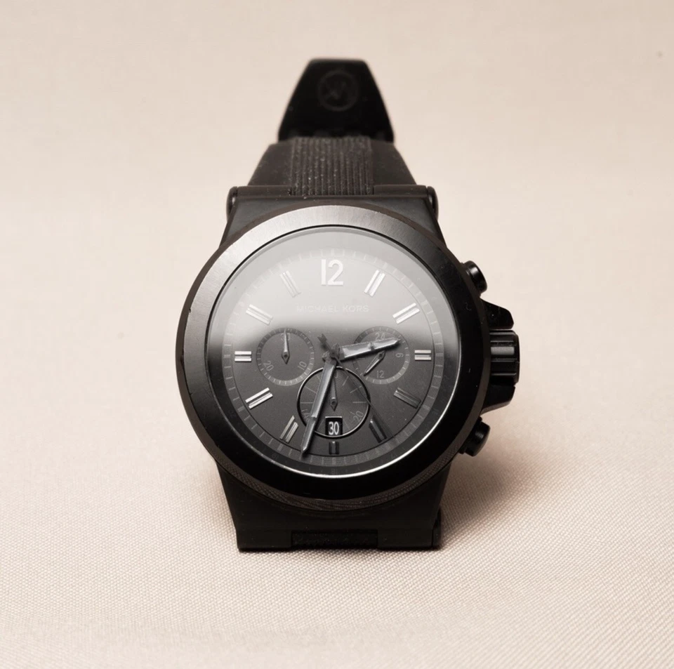 Michael Kors Mens Dylan Automatic Grey Dial Black Silicone Band Watch - MK9026 - Image 2 of 4