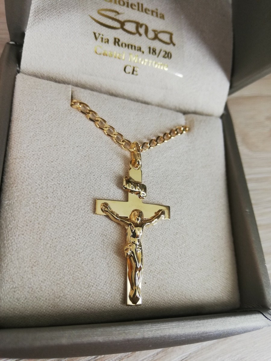 CIONDOLO CROCE CROCIFISSO IN ORO GIALLO 18 KT 750/000 Referenza: C1442G - Foto 8