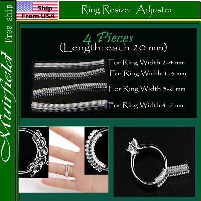 #ad #ad 4 pieces Ring Resizer Jewelry Size Reducer Adjuster Invisible US 2mm 7mm $2.99