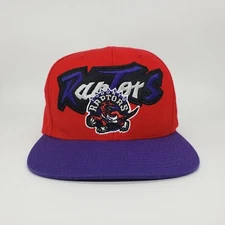 Toronto Raptors Mitchell & Ness Hat Red Purple Strapback Cap NBA