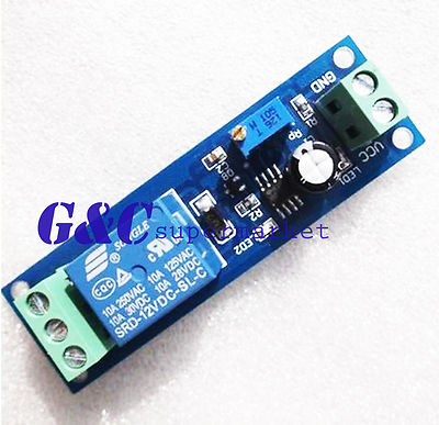 5PCS 12V Delay Timer Switch Adjustable Relay module 0-10 Second NE555 M87