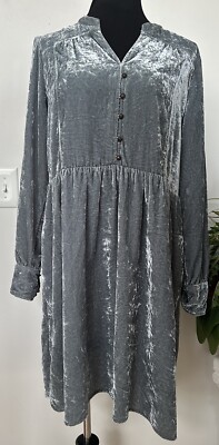 anthropologie holding horses velvet shirt dress Holding Horses Anthropologie Nantes Crushed Velvet Shirt Dress