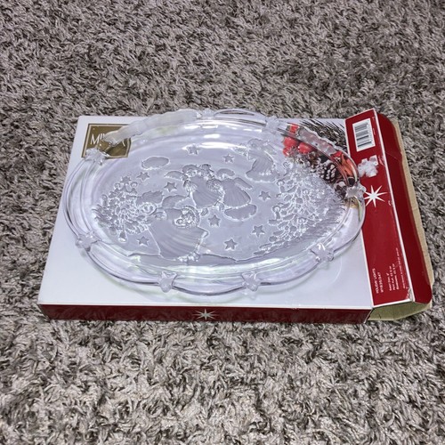 Mikasa Holiday Lights Angel Candy Cookie Dish Crystal Plate Sweet Dish 9" NIB - Picture 3 of 4