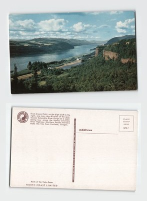 Postkarte - Columbia River Gorge, Crown Point, Oregon - Northern Pacific Railway