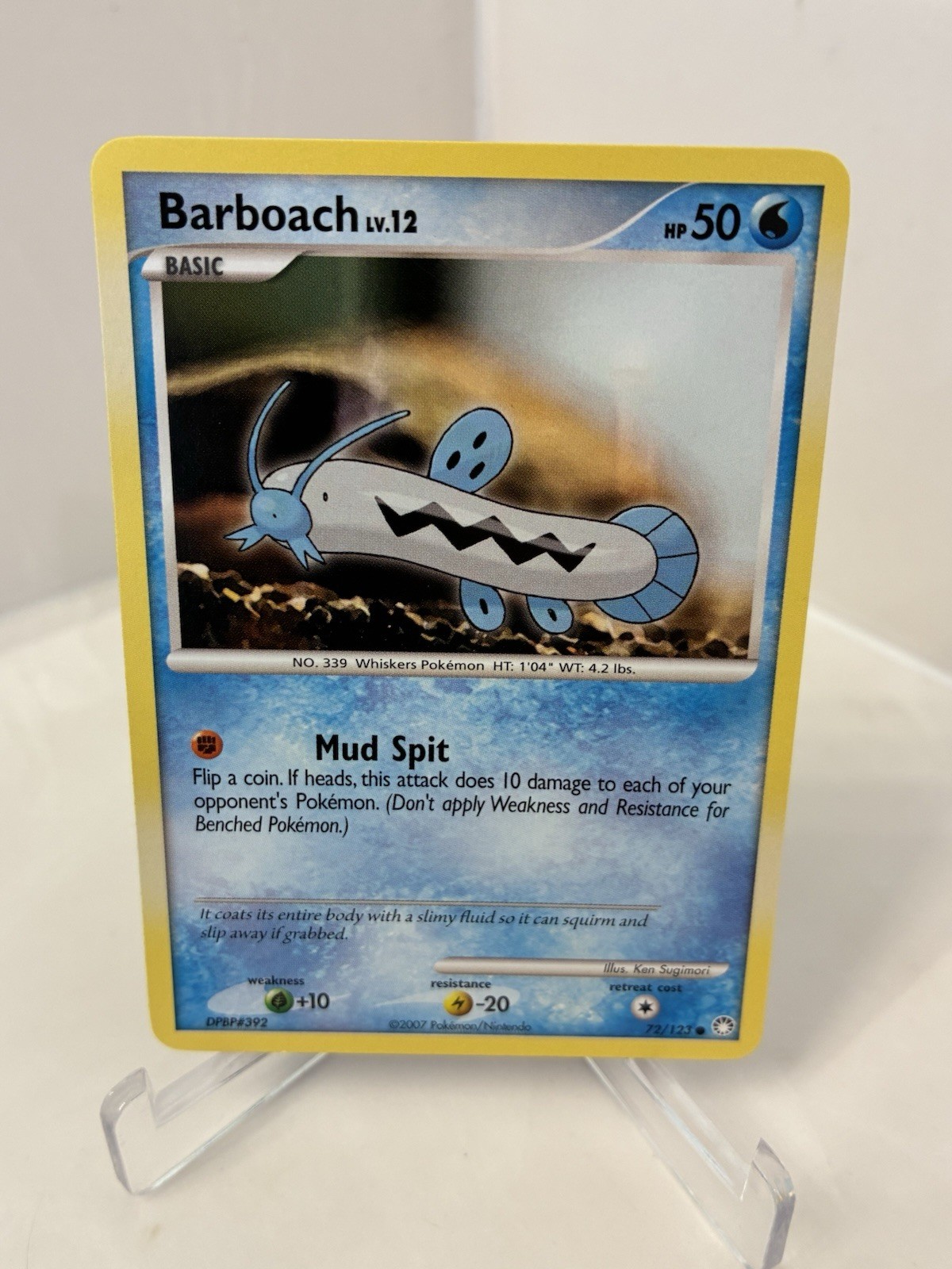 Pokemon Mysterious Treasures Barboach Common 72/123 FREE SHIPPING