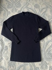 Vintage Saint James Tricots Navy Blue Sweater Button Shoulder Made In France