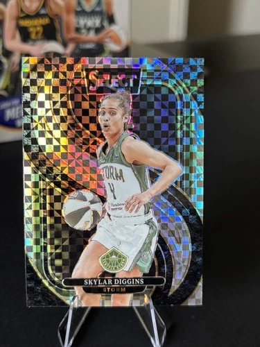 Panini 2025 WNBA Select Skylar Diggins SEA Storm #188 checkered Prizm Premier