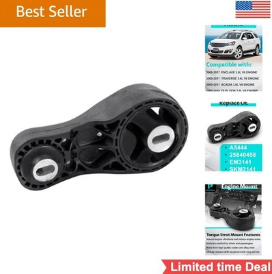 Rear Engine Torque Strut Mount Motor Mount Alloy Steel Rubber Black for 3.6L V6