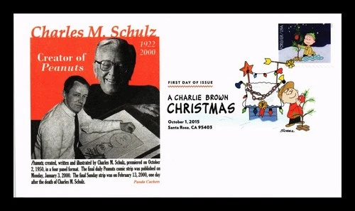 US COVER CHARLIE BROWN CHRISTMAS FDC PANDA CACHET PICTORIAL CANCEL