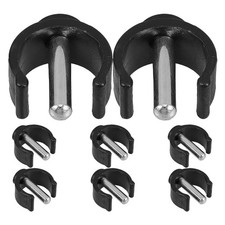 8 Pcs Toilet Frame Clips Raised Seat Replacement Handle Tube Bar Locking