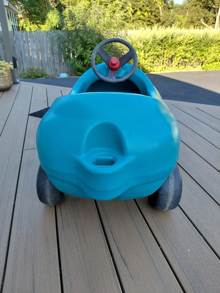 Coche cupé vintage Little Tikes Push & Ride 4625 verde azulado años 80-90 Foto 4 de 4