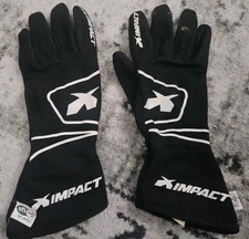 Impact Racing Driving Motorsport Gloves G6 Racing Size Medium SFI 3.3/5 Pair 