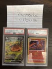 Charizard V SWSH260 + Charizard SWSH66 Vivid Voltage Pre-Release Stamped PSA 9