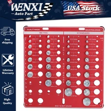 Metal Nut and Bolt Thread Checker Metric and Inch 34 Thread Identifier Gauge New