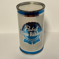 PABST BLUE RIBBON BEER FLAT TOP CAN Brewed in MILWAUKEE WISCONSIN STUNNING!!