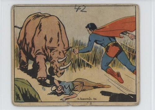1940 Gum Inc Superman #42 Danger In The Jungle — Raw