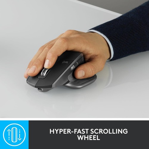 Logitech MX Master 2S Bluetooth Edition Wireless Mouse - Graphite 910-005647 - Picture 5 of 10
