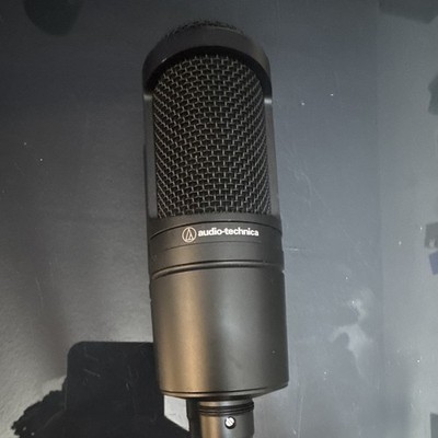 Audio-Technica AT2020 Cardioid Condenser Studio Mic, Wired, Black