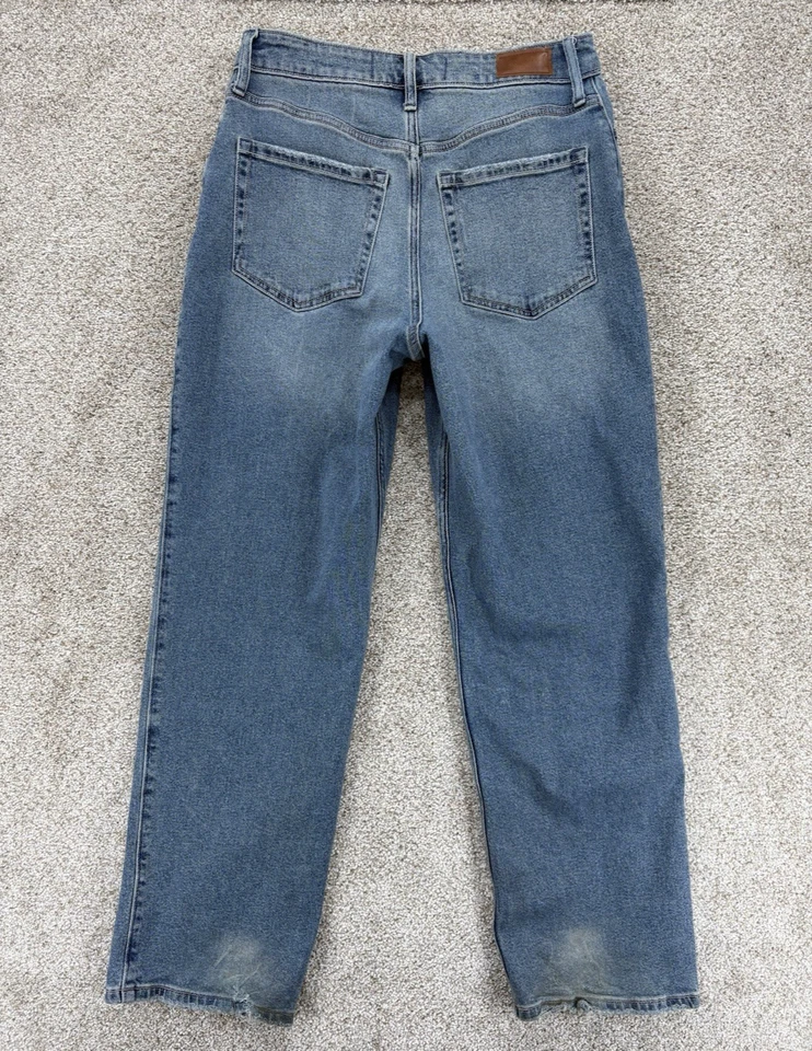 Jeans Hollister Ultra High Rise Dad donna 8 blu vintage lavaggio invecchiato Y2K - Immagine 2 di 4