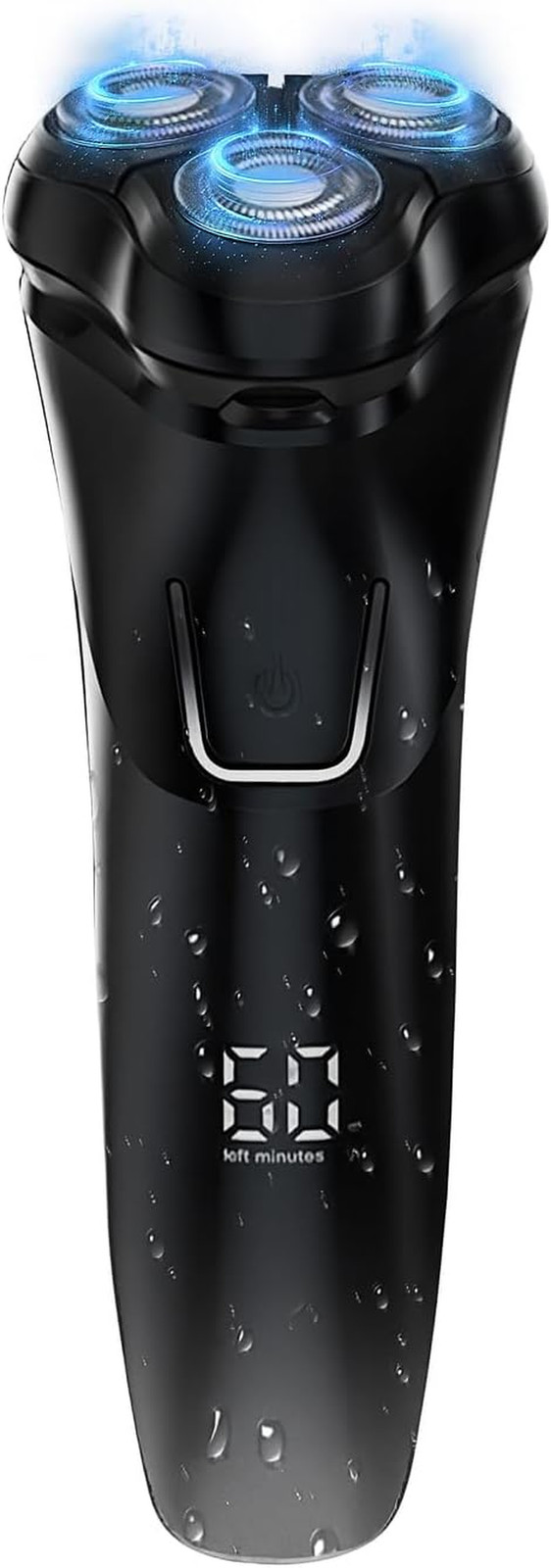 Rasoio Elettrico Uomo Con Display LCD, IPX7 Impermeabile per Rasatura a Secco E 
