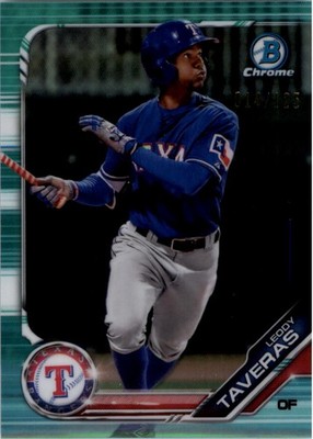 2019 Bowman Chrome Prospects Aqua Refractors #BCP18 Leody Taveras /125 - BB